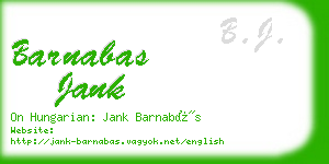 barnabas jank business card